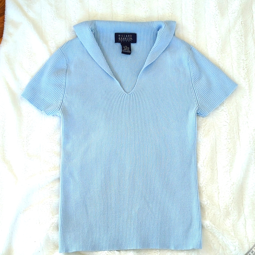 HILLARD & HANSON Casual Sweater Lt. Blue XS